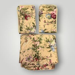 Ralph Lauren Adriana King Duvet Cover 2 Standart Shams Set Floral Italy Sateen